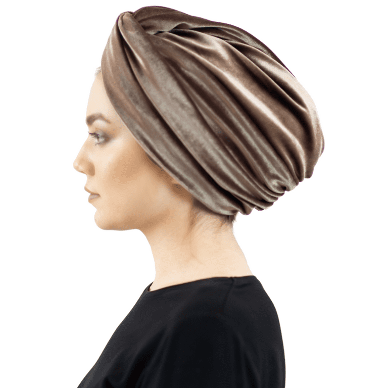 Avvexa Mink Reversible Full Head Hair Scarf Wrap, Cord Velvet