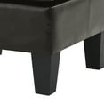 thumbnail image 3 of Passion Furniture Newbury Black Faux Leather Upholstered Ottoman, 3 of 6
