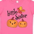 thumbnail image 4 of Inktastic Little Sister Pumpkins with Fall Leaves Girls Toddler T-Shirt, 4 of 5