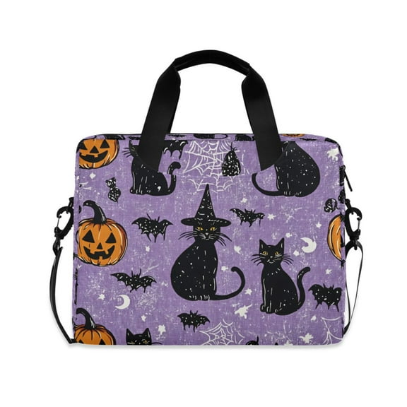 FORMRS 16" Laptop Sleeve Bag Carrying Case with Handle Travel Shoulder Briefcase, Halloween Cats