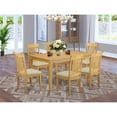 thumbnail image 2 of Pemberly Row 7-piece Wood Dining Set with Cushion Chairs in Oak, 2 of 6