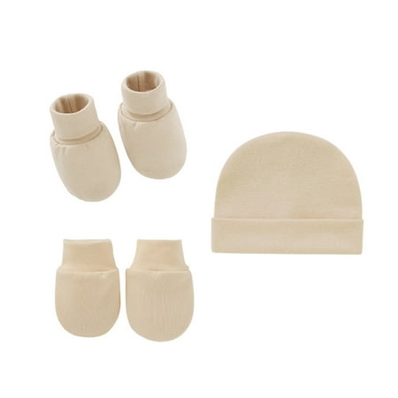 

RPVATI Newborn Infant Baby Toddler Winter Warm Beanie Hats for Boys and Girls Knitted Cap with Glove Socks 0-12M