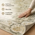 thumbnail image 4 of KAROSA 5'x8' Vintage Machina Washable Area Rug, Soft Low Pile Rug with Non-Slip TPR Backing,Khaki, 4 of 7