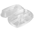thumbnail image 1 of POINTERTECK Chilled Condiment Server with 4 Compartment Clear Chilled Serving Container with Lid Reusable Ice Party Platter Portable Chilled Garnish Tray Chilled Topping Station for Home, 1 of 11