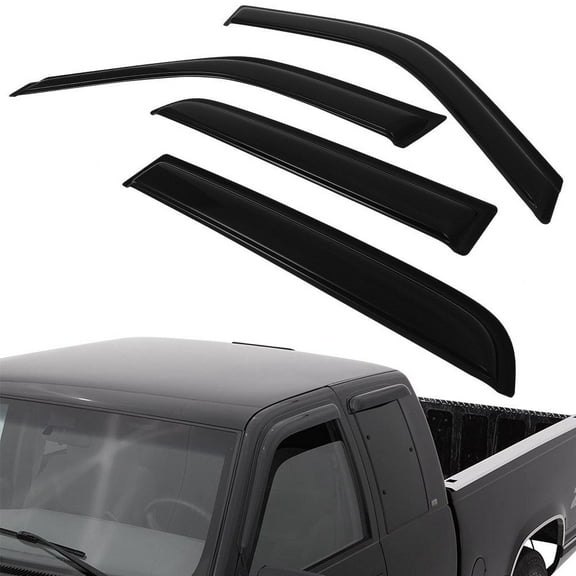 SCITOO Outside Mount Window Visor Deflector Rain Guard Dark Smoke, 4 Pcs Set Fit for 1998-2001 For Honda CR-V