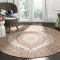 thumbnail image 2 of SAFAVIEH Courtyard Avi Medallion Indoor/Outdoor Area Rug, Light Beige/Terracotta, 5'3" x 5'3" Round, 2 of 6