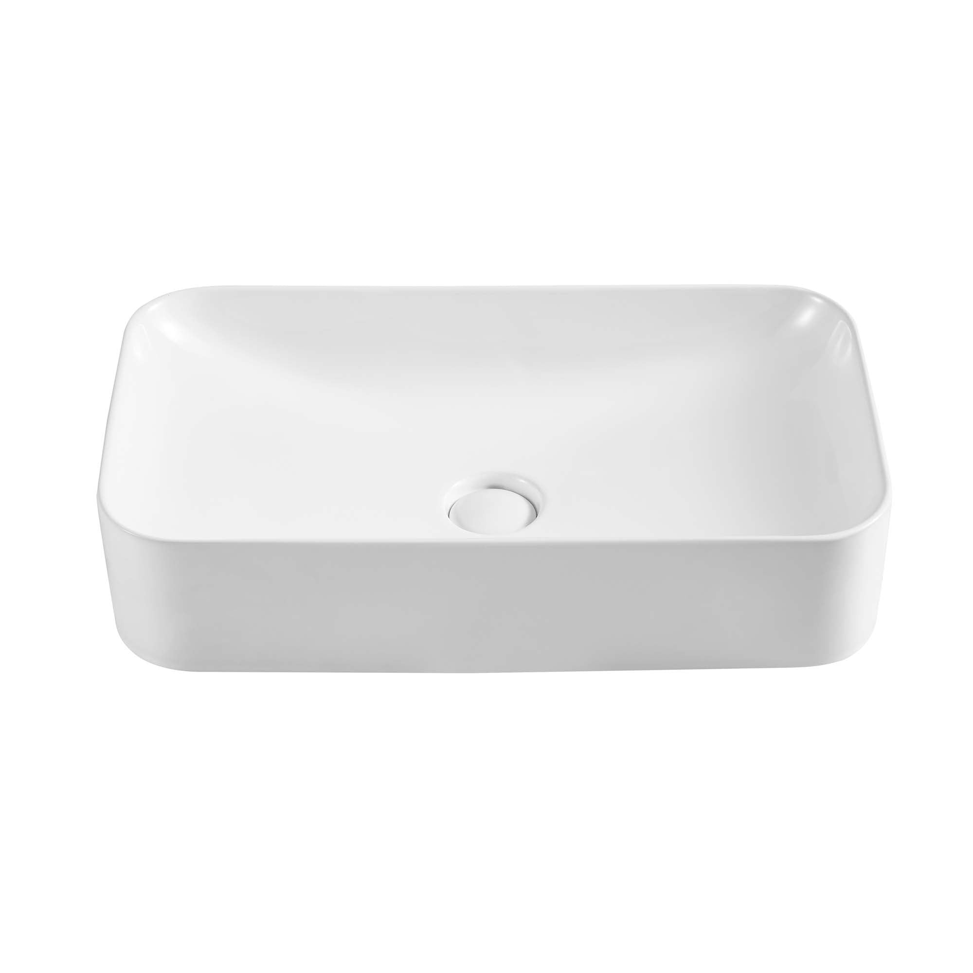 Bathroom Basin Sink Glass Ceramic Countertop Round Rectangle Cloakroom Wash Bowl 