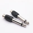 thumbnail image 3 of 4Pcs Rca Female Jack To 6.35mm 1/4In Male Mono Plug Mic Audio Adapter Connector, 3 of 7