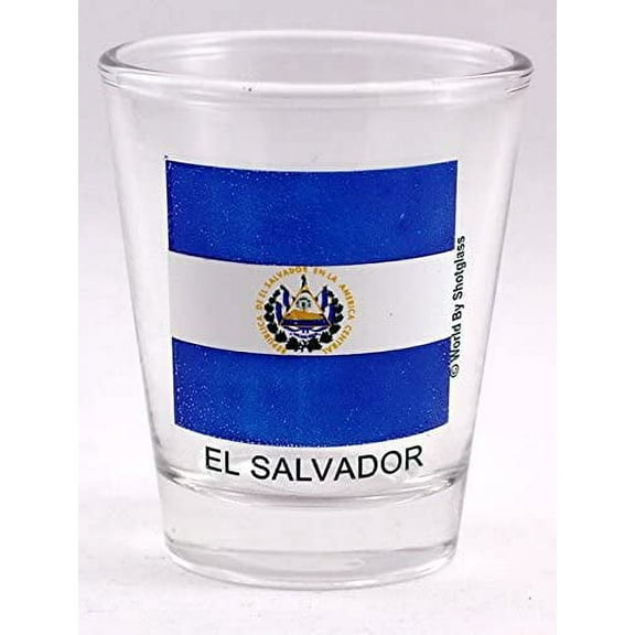 El Salvador Flag Shot Glass
