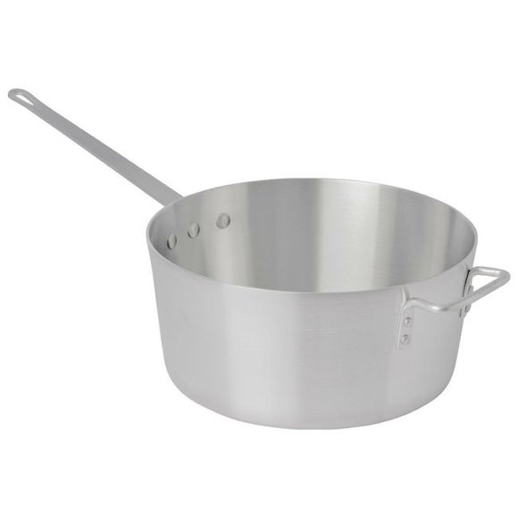 Browne Thermalloy Standard Weight Aluminum Tapered Sauce Pan with Helping Handle, 10.25 Quart