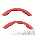 thumbnail image 3 of CROSSDESIGN Red Universal 2PCS Carbon Fiber Car Steering Wheel Non-Slip Cover 37-38cm Dia, 3 of 9