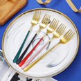 thumbnail image 4 of 5-Piece Stainless Steel Fruit Fork Set for Desserts, Tea, Cakes - Modern Design for Parties, Events, Weddings, 4 of 5