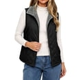 thumbnail image 6 of LUVDA Women's Quilted Puffer Vest with Fleece Collar - Sleeveless Zip Up Warm Jacket for Casual Fall Winter Layering, 6 of 6