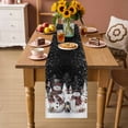 thumbnail image 2 of Black Christmas Table Runner 48 Inches Long Farmhouse Dress Scarves, Snowman Snowflake Winter Birds Dining Tablerunner for Coffee Table/Kitchen Island/Party Décor, 13" x 48", 2 of 8