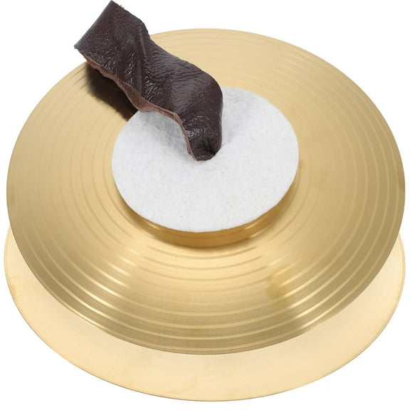 Worgeous Cymbal Golden Alloy for Kids Cymbals with Handles 1 Pair 9.82X9.82X0.98in