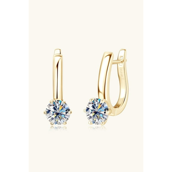 KRE Prime Women 2 Carat Moissanite 925 Sterling Silver Earrings