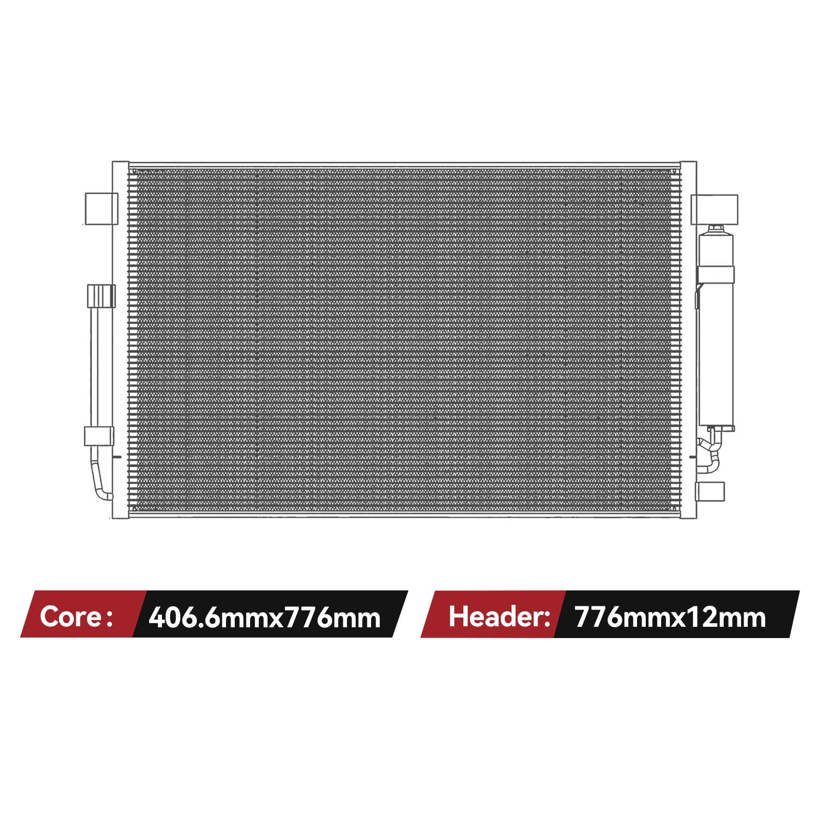 LEDKINGDOMUS AC Condenser for Nissan Altima (2007–2018) & Maxima (2009–2021) – Direct-Fit Replacement for OEM NI3030161 / NI3030171 – Fits 2.5L & 3.5L V6 Engines