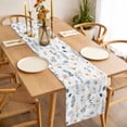 thumbnail image 3 of Blue Yellow Spring Floral Table Runner 90 Inches Long Farmhouse Dress Scarves, Watercolor Botanical Flowers Dining Tablerunner for Coffee Table/Kitchen Island/Party Décor, 13" x 90", 3 of 8
