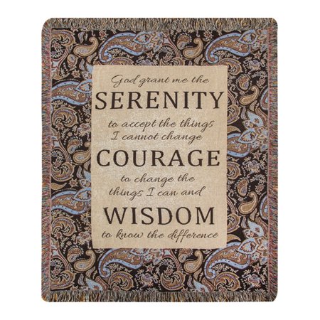 Manual Woodworkers & Weavers ATSRTY 50 x 60 in. Serenity Tapestry Throw Blanket Brown