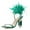 Green, variant on FSJ Women Ankle Strap with Feather Back Square Open Toe Sandals Crystal Chunky Block High Heel Pumps Fashion Wedding Party Shoes Size 8 Black