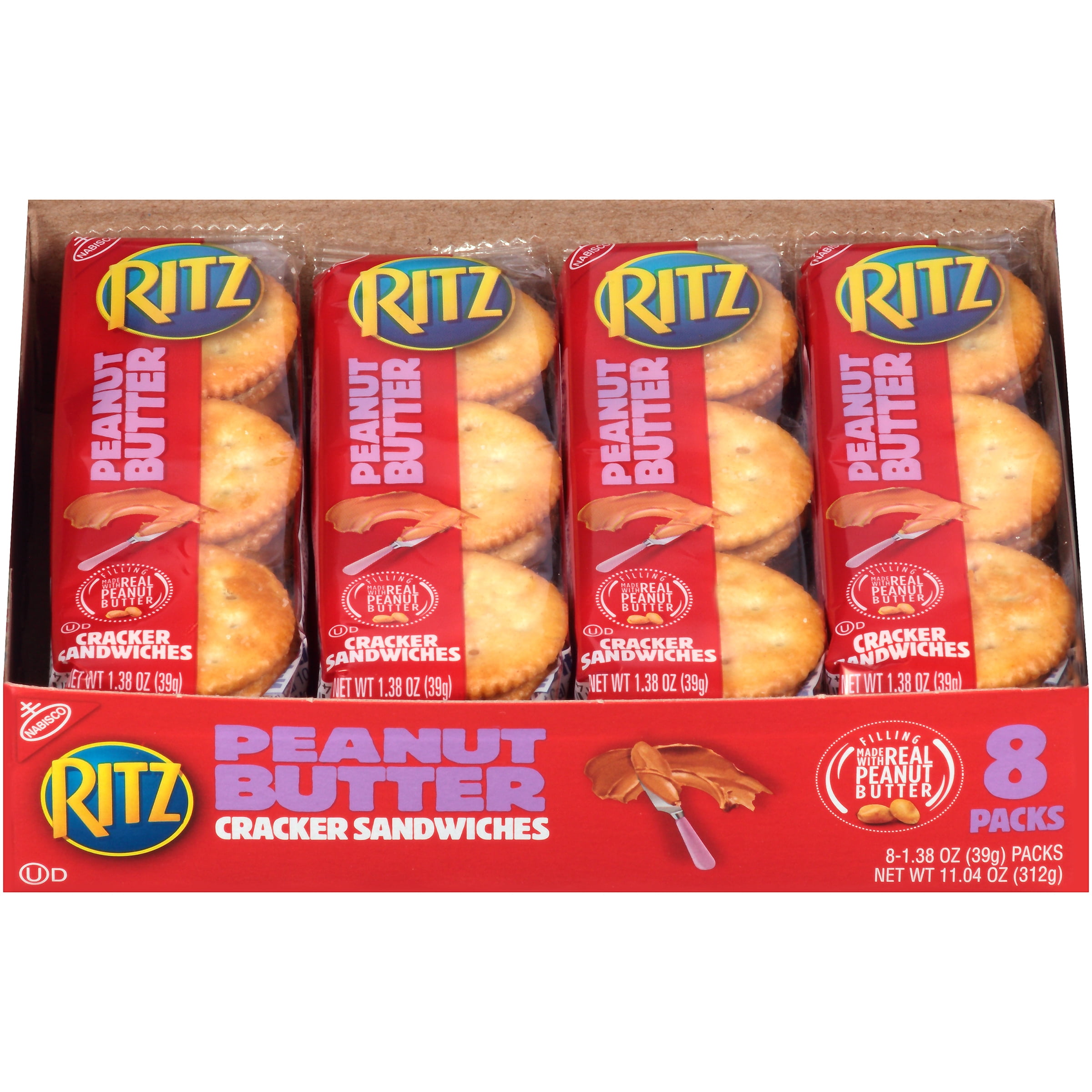 Ritz Peanut Butter Cracker Sandwich, 1.38 Oz., 8 Count