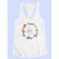 thumbnail image 3 of Snarky Florals Vii. Racerback Tank Women -June Erica Vess Designs, Female Small, 3 of 4