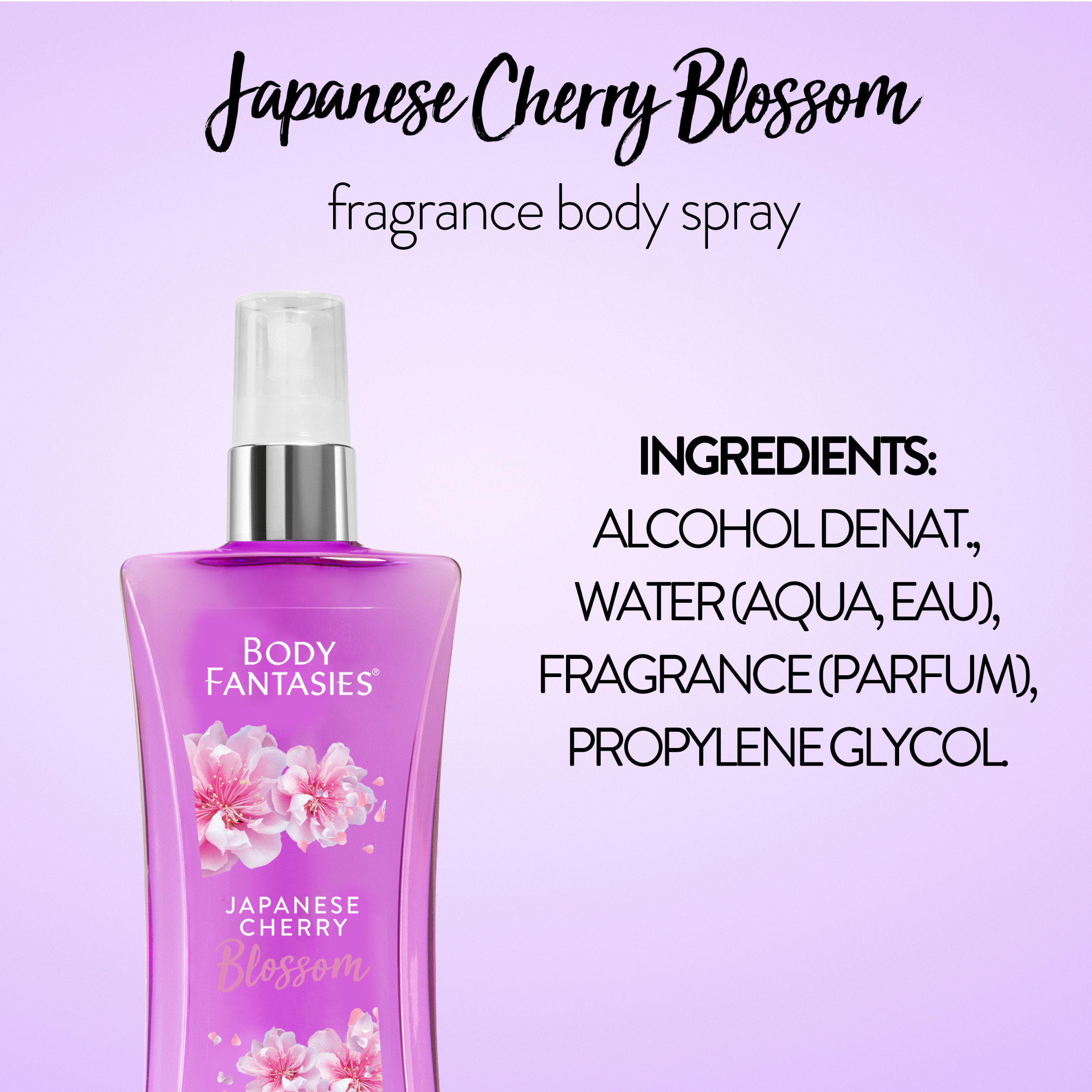Body Fantasies Signature Japanese Cherry Blossom Fragrance Body Spray for Women, 8 fl.oz. - image 3 of 8