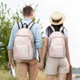 thumbnail image 6 of Balery Pink Marble Vintage Canvas Backpack for Men and Women - Large Capacity, Durable Travel Laptop Bag for School, Work, Hiking, and Outdoor Activities, 6 of 7