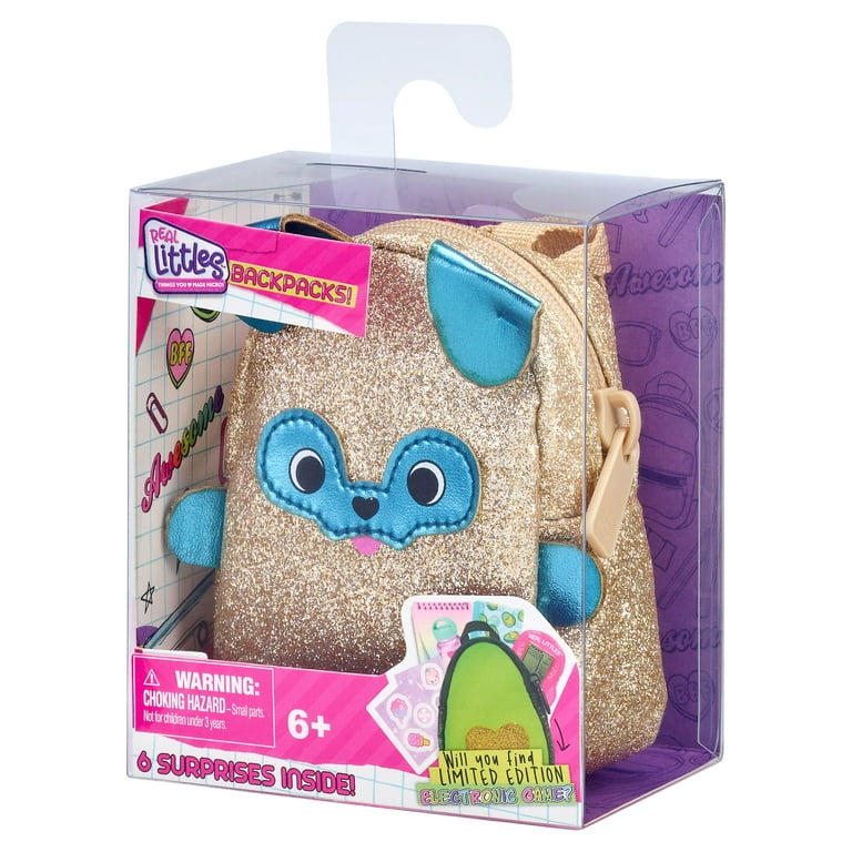 REAL LITTLES - Comes with Only 1 Backpack - Plushie Pet Backpacks. Soft,  Fluffy, Animal Micro Backpack with 4 Real Working Micro Stationery  Surprises