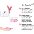 thumbnail image 6 of Cat Teasing Wand Silicone Collar Hands Free Toy with Bell and Feathers (Pink), 6 of 9