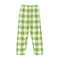 thumbnail image 5 of Xecao White Green Plaid Men's Straight Lounge Pajama Pants: The Ultimate in Comfortable Sleepwear, 5 of 9