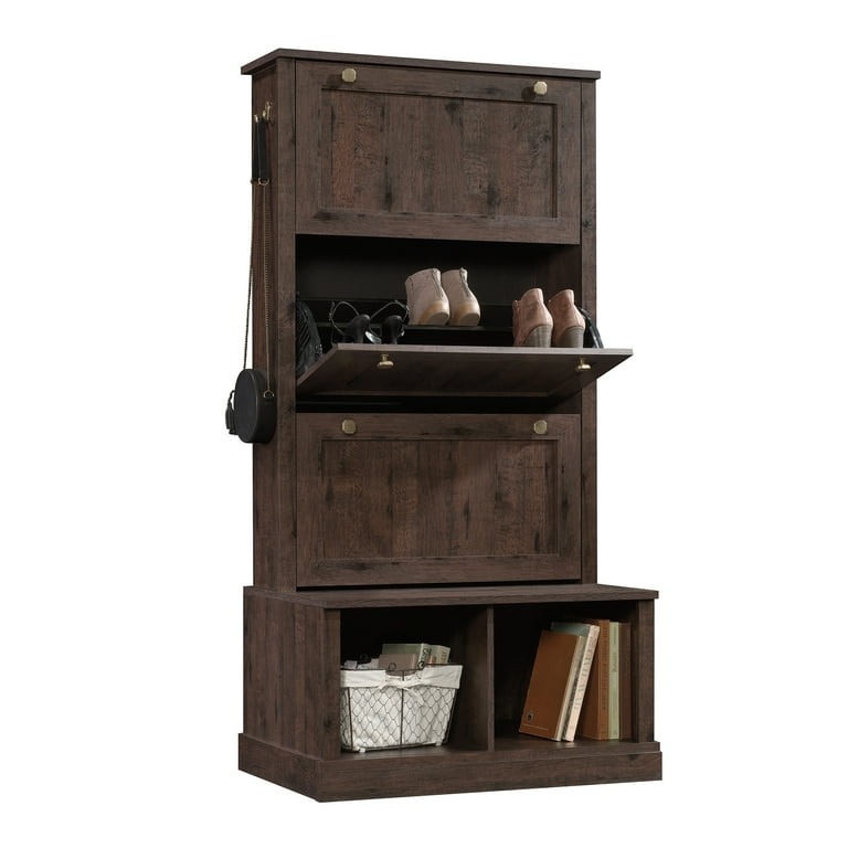 Sauder New Grange Entryway Storage, Coffee Oak Finish