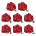 thumbnail image 1 of Paquete de 8 pines de solapa para trajes de hombre, broches de flores de 1.97" [Rojo vino], 1 of 1