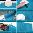 thumbnail image 5 of Stcomart Set of 8 Blue Vinyl Placemats - 12 x 18 Inches Washable PVC Table Mats for Dining Room Kitchen, 5 of 7