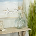 thumbnail image 2 of DecMode 15" Handmade Wide Spanish Bottle Neck Teal Recycled Glass Vase, 2 of 11