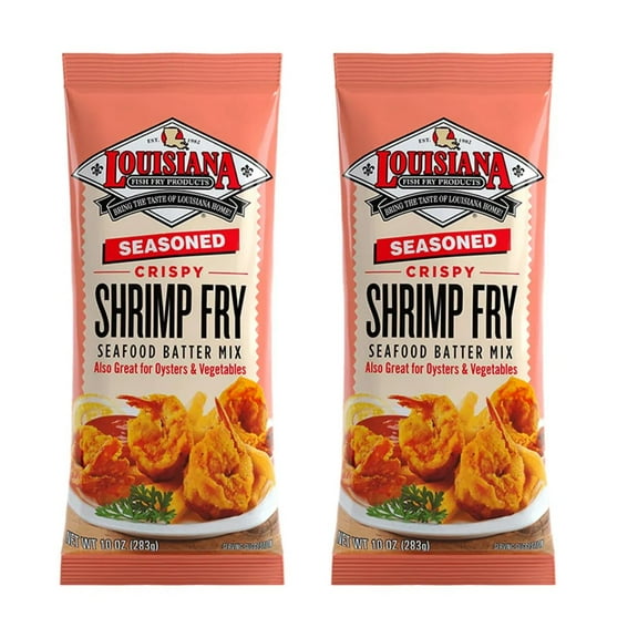 Louisiana Seasoned Shrimp Fry Seafood Batter Mix 10 Oz (Pack of 2)