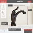 thumbnail image 5 of Delta Linden Single Handle Bathroom Faucet with Metal Drain Assembly in Venetian Bronze 594-RBMPU-DST, 5 of 5