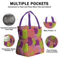 thumbnail image 3 of Boho Bohemia Pioneer Flower Art Drawstring Lunch Bag Women - Drawstring Lunch Bag Insulated for Work Office - Stain-Resistant Large Lunchbags for Women with Multi-Pockets, 3 of 6