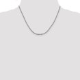 thumbnail image 2 of 14K White Gold necklace Cable chain Diamond-cut 18 in 2.5 mm, 2 of 5