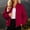 Wine, variant on WIZUTIZ Women's Lightweight Windproof Cropped Jacket Stand Collar Zip Up Long Sleeve Solid Color Casual
