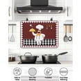 thumbnail image 6 of Stove Top Covers for Electric Stove, Fat Chef Glass Stovetop Cover Protector, Red Gourmet Kitchen Red Black Buffalo Plaid Induction Cooktop Protector Oven Mat for Kitchen Countertop 24"x21", 6 of 8