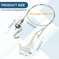 thumbnail image 2 of 2Pcs Adjustable Picture Hanging Wire Kit 0.5m x 1.5mm Hanging Rope with S Hooks, 2 of 5