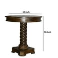 thumbnail image 5 of Round Mango Wood Table with Twisted Pedestal Base and Molded Top, Dark Brown - Saltoro Sherpi, 5 of 6
