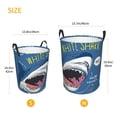 thumbnail image 3 of Honeii Great White Shark Print Laundry Hamper Basket,Baby Nursery Woven Storage Basket for Toys Bin,Pillows,Blankets,Clothes-, 3 of 6