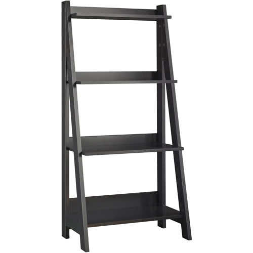 Bush Alamosa Ladder Bookcase, Classic Black