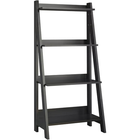 Bush Alamosa Ladder Bookcase, Classic Black - Walmart.com