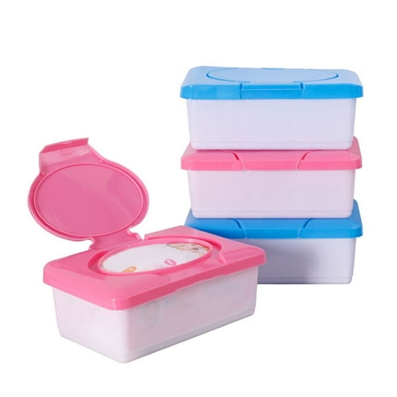 Baby Wipe Dispenser,Baby Wipes Case,Baby Wipe Holder Keeps Diaper Wipes Fresh,Easy Open & Close Wipe Container with Buckle Lid