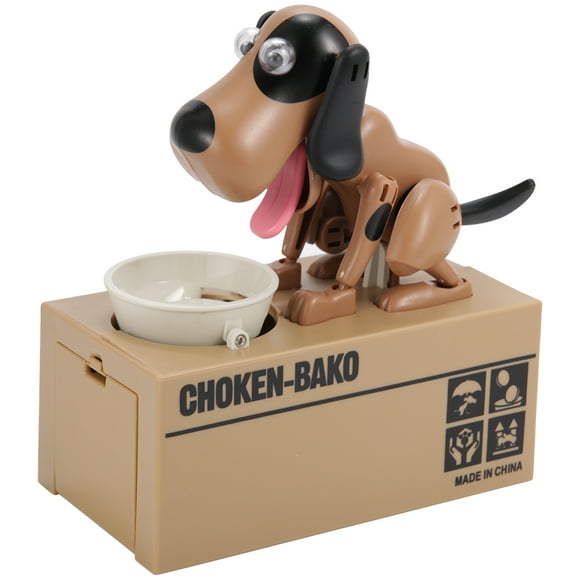Automatic Puppy Money Bank Hungry Eating Dog Coin Money Saving Box Piggy Bank,the movements are realistic,Coin Bank machine