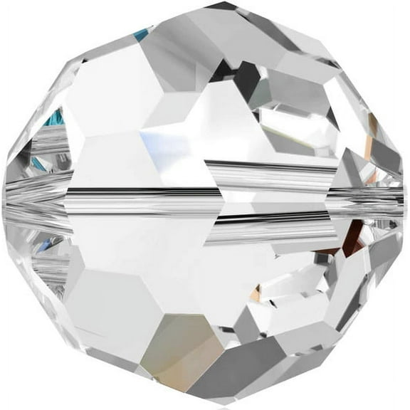 Swarovski Round Crystal Beads Item #5000 Shadow Crystal Color 6mm Size - 36 Pieces