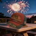 thumbnail image 6 of TOWED22 250 Anniversary USA hat, Patriotic Embroidered Baseball Cap, Patriot Cap 1776-2026 Bicentennial Gift for Men & Women Red, 6 of 8